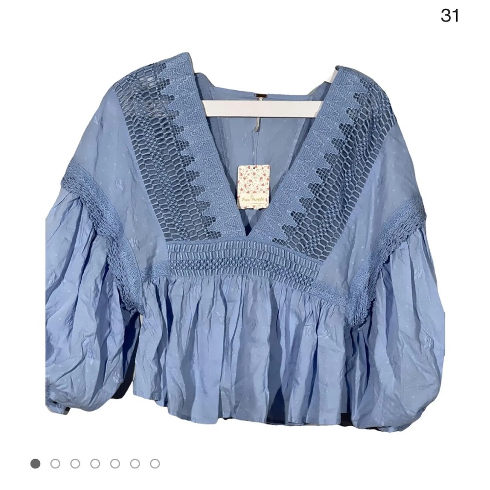 Free people blouse in light blue size L